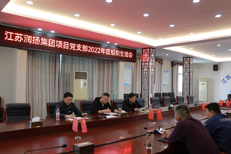 江苏润扬集团项目党支部召开2022年度组织生活会